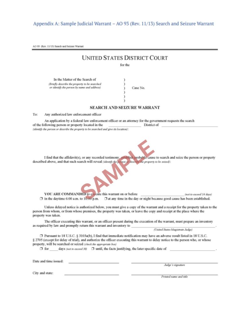 Warrant | Judicial Warrant | Hillsborough Whistle Watch